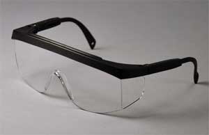 MiniWrap Eyewear, Black Frame, Clear Lens Safety Glasses - Scaled-Down Size for Smaller Facial Features - MiniWrap Eyewear, Black Frame - Clear Lens Safety glasses, A scaled-down - Image 1