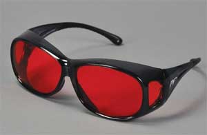Oasis Bonding Eyewear, Black Frame, Reddish-Orange Lens, Over-the-Glass Style - Oasis Bonding Eyewear - Black Frame/Reddish-Orange Bonding Lens. Attractive - Image 1