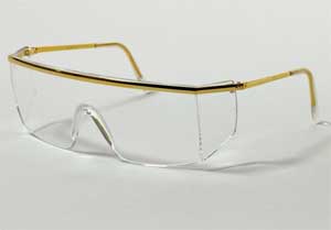 Ver-Ray Eyewear Safety Glasses, Gold Frames, Clear Lens, Fog-Free, 3554G - Ver-Ray Eyewear Safety Glasses - Gold Frames/Clear Lens. Totally fog-free - Image 1