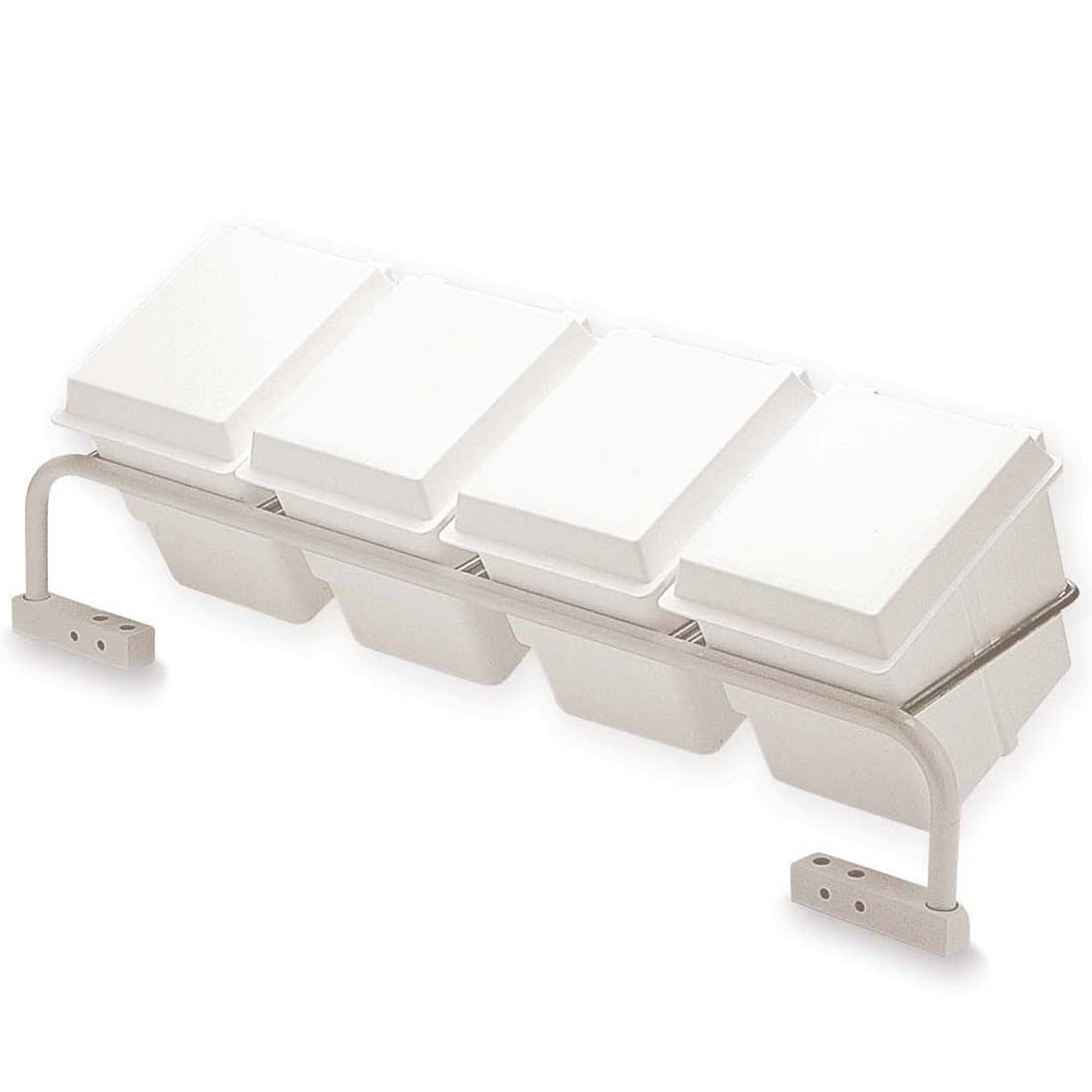 Parts Warehouse Cart Storage Rack with 4 Organizers, 22-1/2" Long Cart Mount Bracket, Includes 4 Bins and Dividers - Parts Warehouse Cart Storage Rack with 4 Organizers. 22-1/2" long cart mount - Image 1