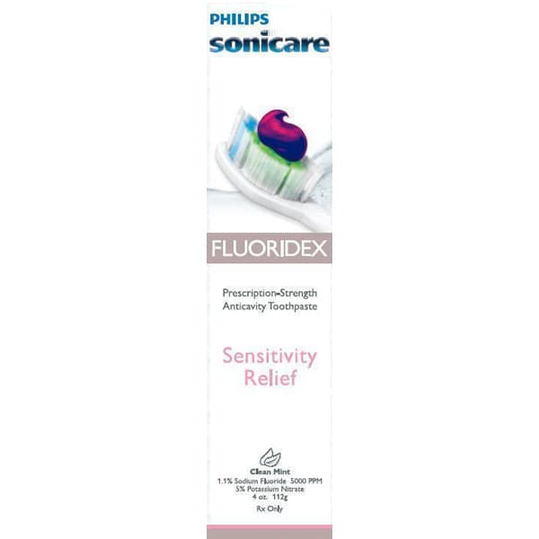 Fluoridex Sensitivity Relief Toothpaste, 1.1% Sodium Fluoride, 5% Potassium Nitrate, Clean Mint, 4 oz Tube - Fluoridex Sensitivity Relief toothpaste, 1.1% Sodium Fluoride, 5% Potassium - Image 1