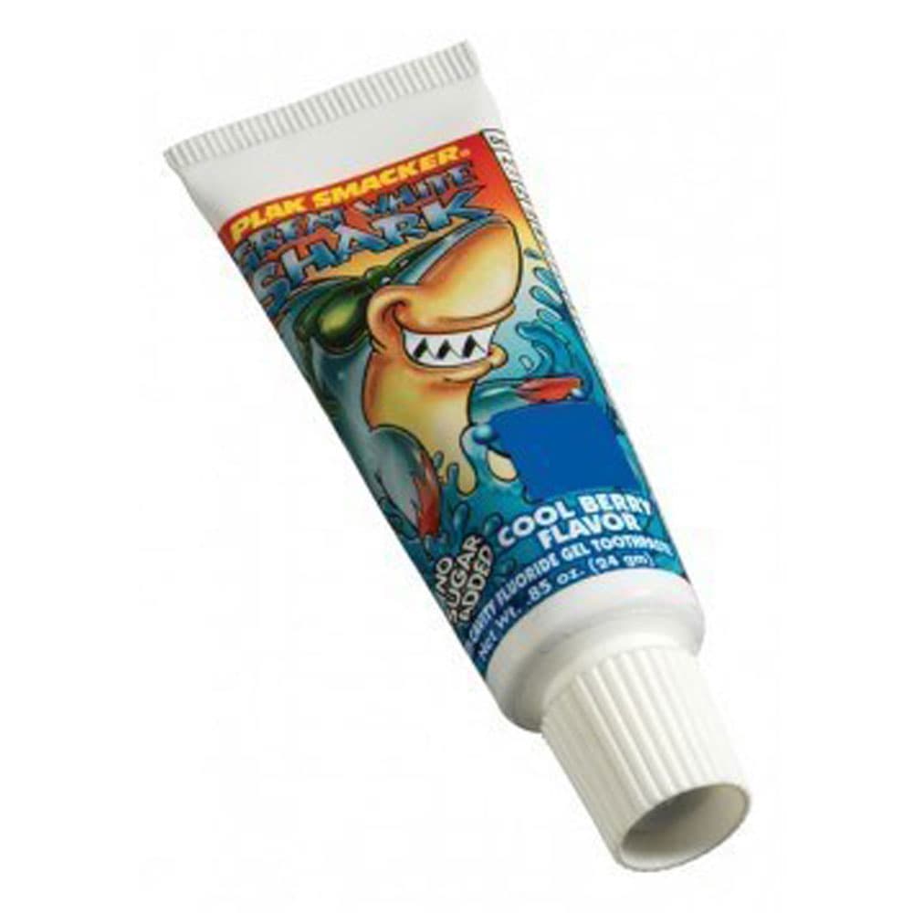Plak Smacker Great White Shark Toothpaste, Cool Berry, 0.85 oz, 144/Pk - Great White Shark Toothpaste, Cool Berry, 0.85oz, 144 ct - Image 1