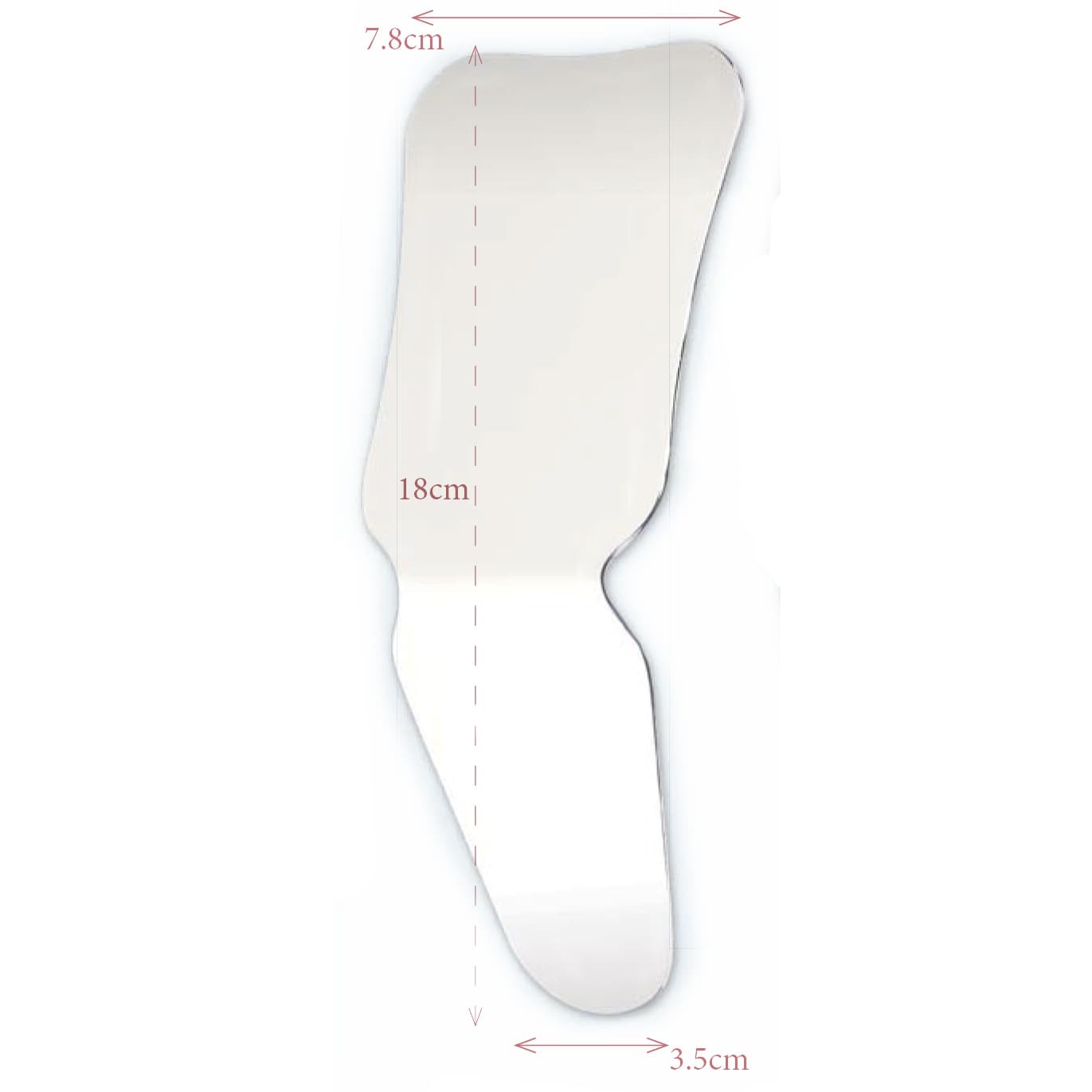 Plasdent Angled Photography Mirror, Single-Sided, Adult Occlusal/Lingual, 3 1/10" x 7 1/10" x 1 2/5", IPM-5NC - Angled Photograpy Mirrors, Single-Sided, Adult Occlusal/Lingual (3 1/10”x 7 1/10”x 1 2/5”), IPM-5NC - Image 1