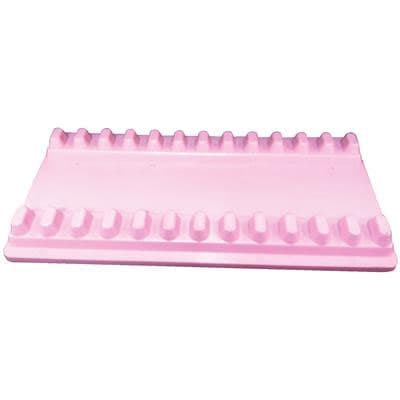 Plasdent Instrument Mat, Large, Coral, 7-1/2" x 4", Holds 12 Instruments - Instrument Mats, Large - Coral - Image 1