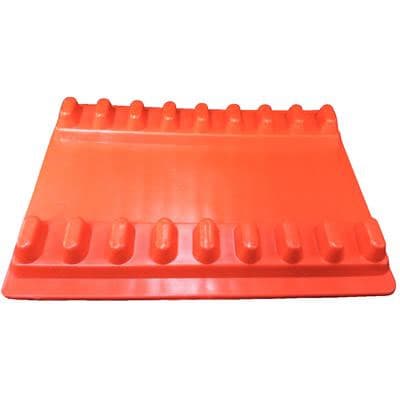 Plasdent Instrument Mat, Small, Flame (Red), 5-3/16" x 4-1/8", Reversible, Holds 8 or 12 Instruments - Instrument Mats, Small - Flame - Image 1