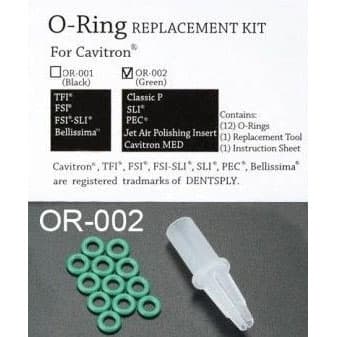 Plasdent O-Ring Replacement Kit for Cavitron Ultrasonic Inserts, Green, 12 O-Rings + 1 Tool - Plasdent O-Ring Replacement Kit for Cavitron Ultrasonic Inserts - Green, Pack - Image 1