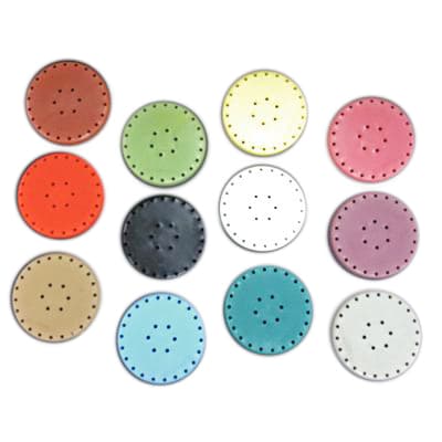 Plasdent Large Round Magnetic Bur Block, Neon Tangerine, 28 Burs Capacity, Diameter 2 13/16" - Plasdent Large Round Bur Block - Neon Tangerine, Magnetic, 28 Burs Capacity - Image 1
