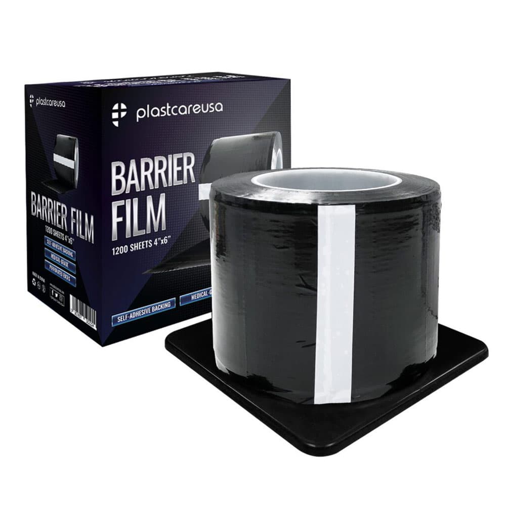 PlastCare USA 4" x 6" Barrier Film, Black, 1200 Sheets/Roll - PlastCare USA 4" x 6" Barrier Film, Black, 1200 Sheets/Roll - Image 1