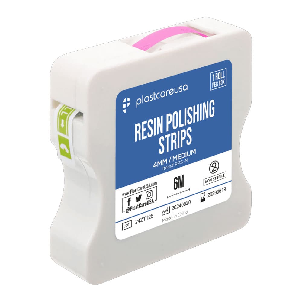 PlastCare USA Resin Polishing Strip, 4 mm x 6m, Medium Grit, 6 Strips per Kit - PlastCare USA Resin Polishing Strip, 4 mm x 6m, Medium Grit Kit - Image 1