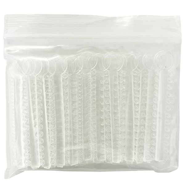 PlastCare USA Elastic Ligature Ties, Clear, 1040/Pk (40 Sticks x 26 Ties) - PlastCare USA Elastic Ligature Ties - Clear, 1040/Pk. Made of medical grade - Image 1
