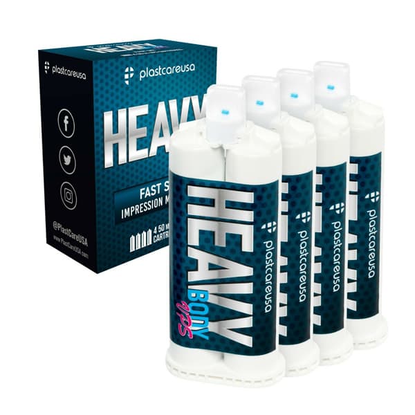 PlastCare USA Heavy Body, Fast Set VPS Impression Material, 4 x 50ml Cartridges - PlastCare USA Heavy Body, Fast Set VPS Impression Material, 4 - 50ml Cartridges - Image 1