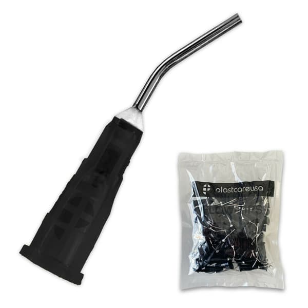 PlastCare USA Pre-Bent Needle Applicator Tips, 20 Gauge, Black, 100/Pk - PlastCare USA Pre-Bent Needle Applicator Tips, 20 Gauge, Black, 100/Pk - Image 1