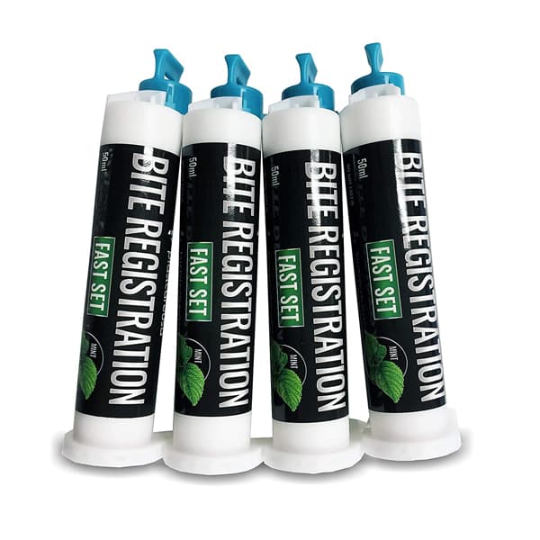 PlastCare USA Bite Registration Material Fast Set, Mint, 4 x 50 ml Cartridges - PlastCare USA Bite Registration Material Fast Set, Mint, 4 - 50 ml Cartridges - Image 1
