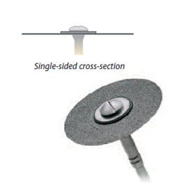 Premier Dental Thin-Flex X926-7 Single-Sided Diamond Disc, 0.10mm, 45 Micron, 22.2mm OD, Package of 2 - Thin-Flex X926-7 (0.10mm, 45 micron) Single-Sided Diamond Disc, Outside - Image 1
