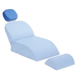 Premium Plus Patient Chair Headrest Cushion, Blue, Universal Fit, Soft Vinyl Cover with Memory Foam - Premium Plus Patient Chair Headrest Cushion, Blue, Universal fitting. Soft - Image 1