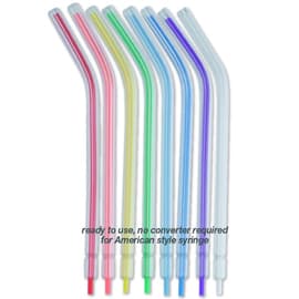 Premium Plus Disposable Air-Water Syringe Tips, Clear with Assorted Color Cores, 1500/Bag - Premium Plus Disposable Air-Water Syringe Tips, Clear with assorted color - Image 1