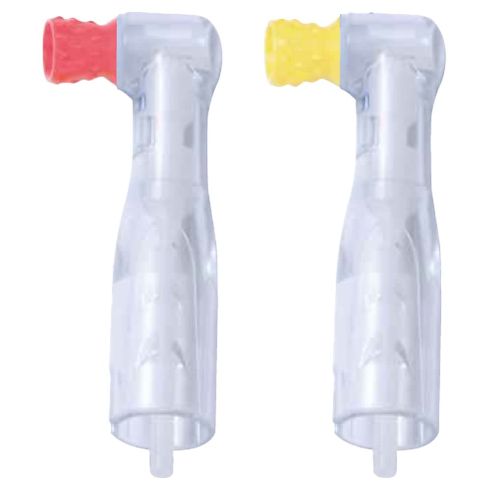 Premium Plus Disposable Clear 90° Prophy Angle, X-Soft Short Cup, Assorted Colors, 100/Pk - Premium Plus Disposable Clear 90° Prophy Angle, X-Soft Short Cup, Asst Colors, 100/Pk - Image 1