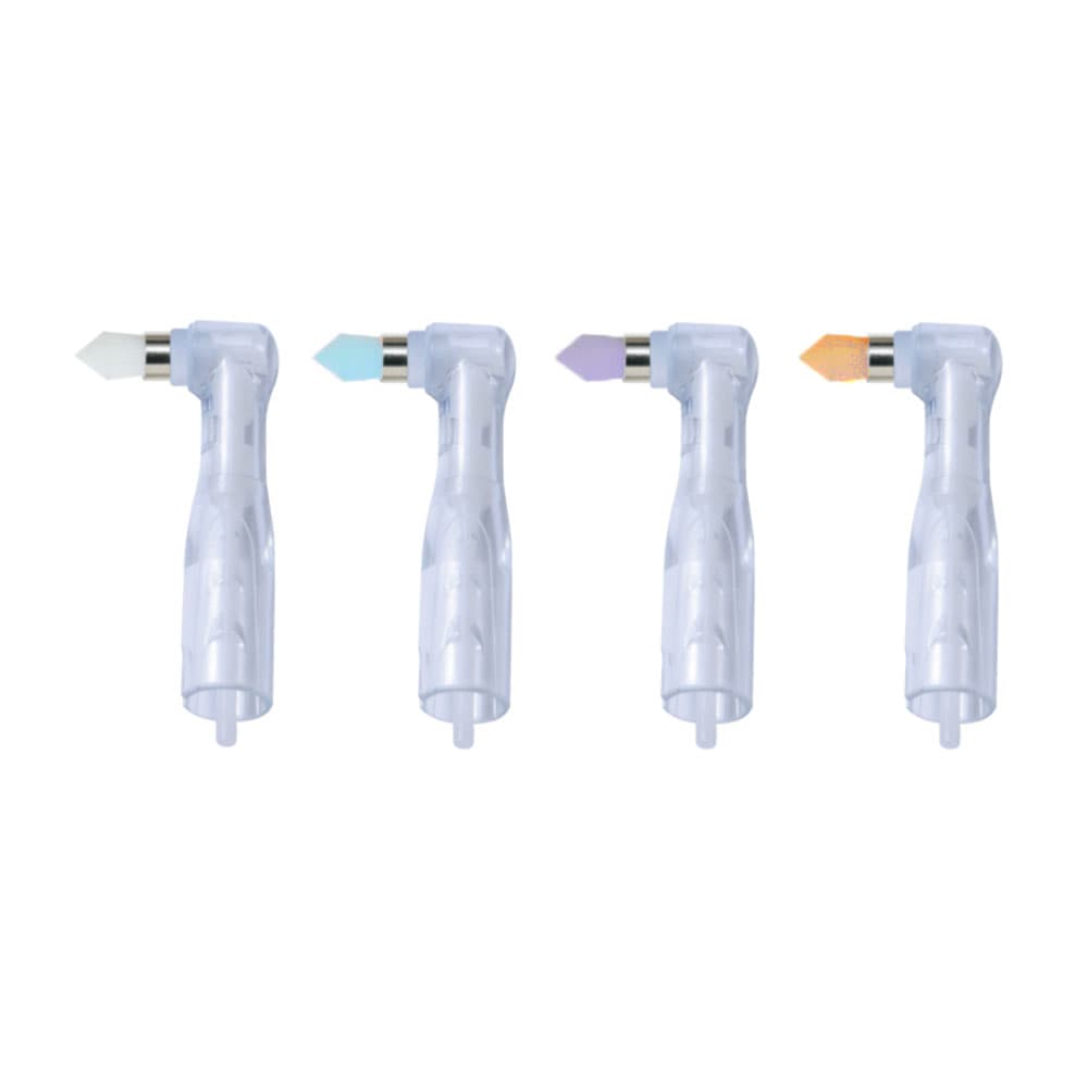 Premium Plus Clear Disposable Prophy Angle, Regular Tapered Brush, Assorted Colors, 100/Box - Premium Plus Clear Disposable Prophy Angle, Regular Tapered Brush, 100/Box - Image 1