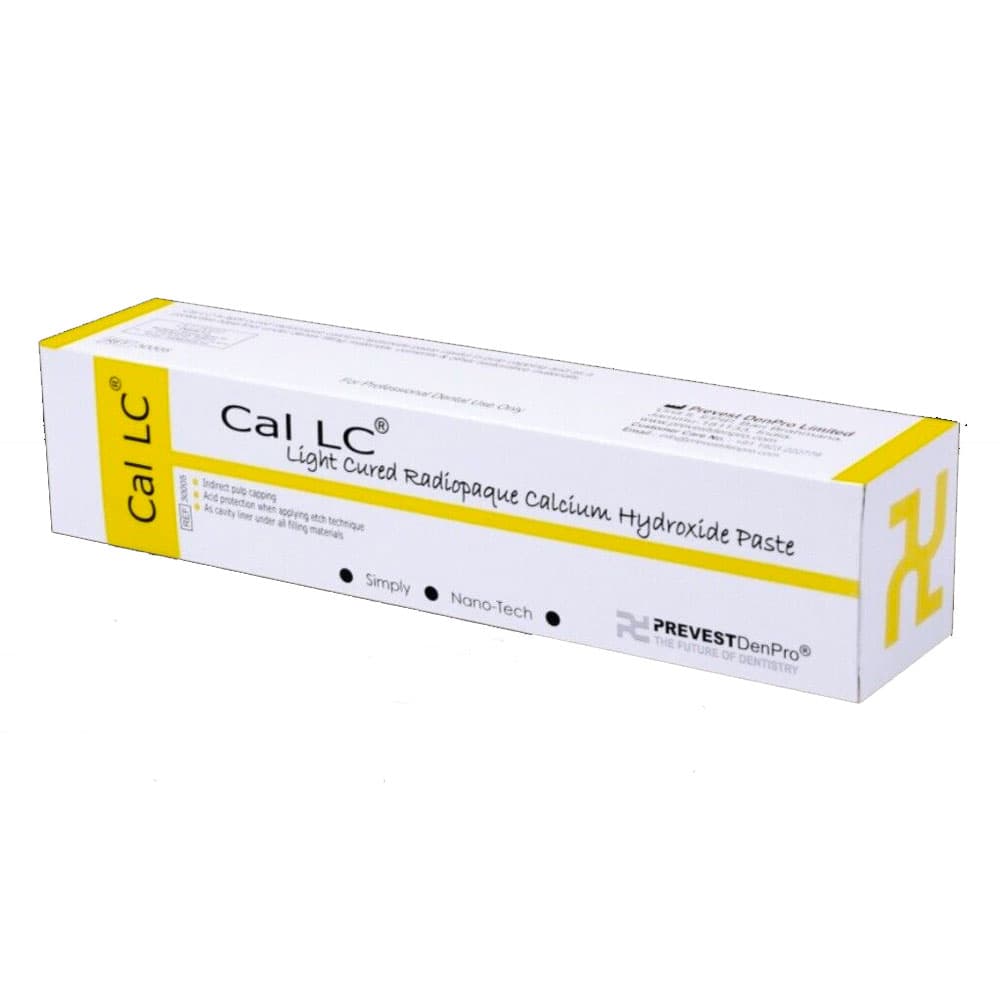 Cal LC Light Cure Radiopaque Calcium Hydroxide Paste, 2g Syringe with Applicator Tips - Cal LC Light Cure Radiopaque Calcium Hydroxide Paste, 2g Syringe - Image 1