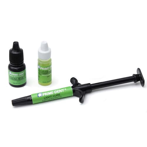 Prime-Dent Light Cure Orthodontic Adhesive Bonding System, 1/Pk, Includes 5g Paste Syringe, 3mL Ortho Bonding Bottle, 3mL Etchant Liquid Bottle - Prime-Dent Light Cure Orthodontic Adhesive Bonding System, 1/Pk. Includes: - Image 1