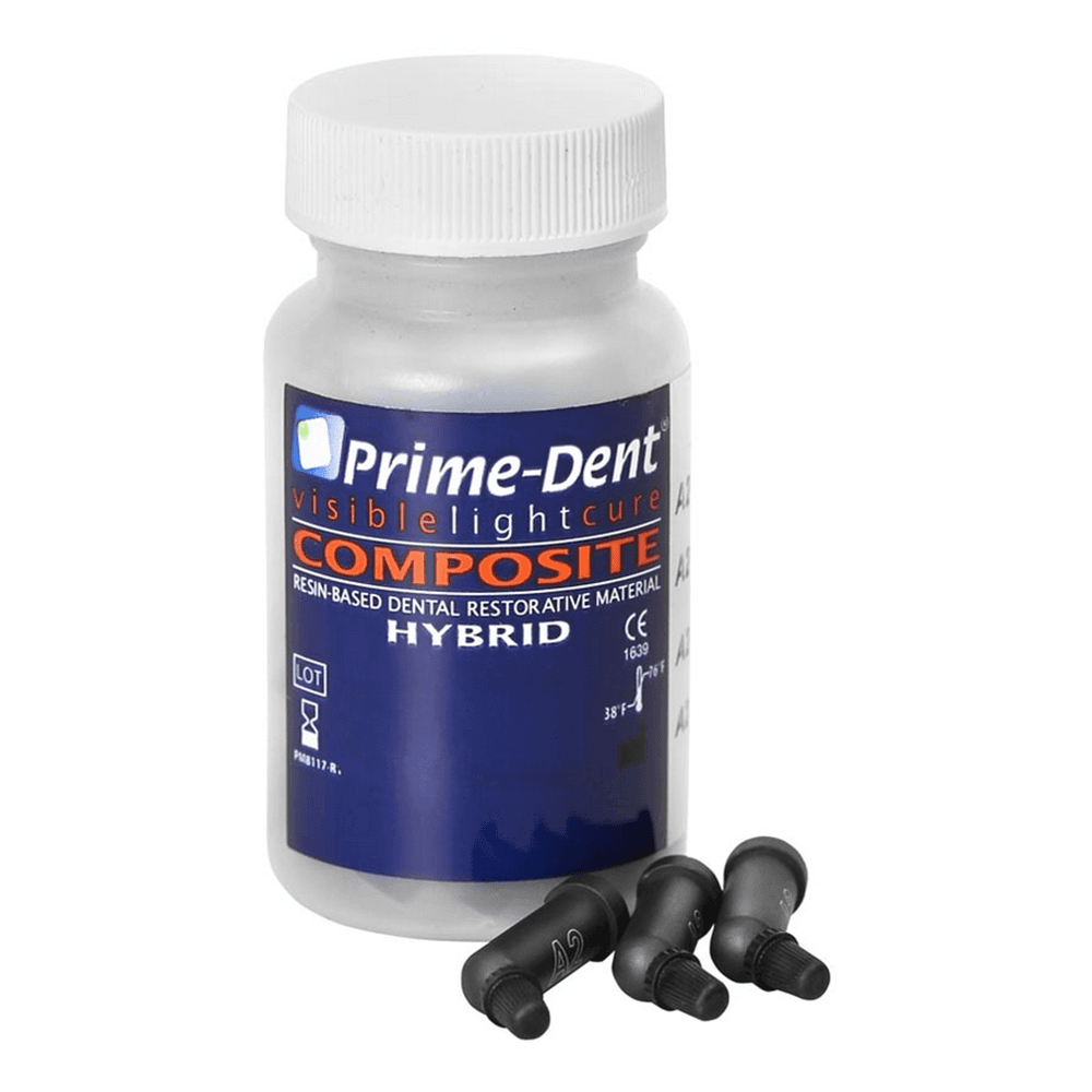 Prime-Dent Light-Cure Hybrid Composite, Shade D3, 0.2g Compules, 20/Pk - Prime-Dent Light-Cure Hybrid Composite, Shade D3, 0.2gm Compules, 20/Pk - Image 1