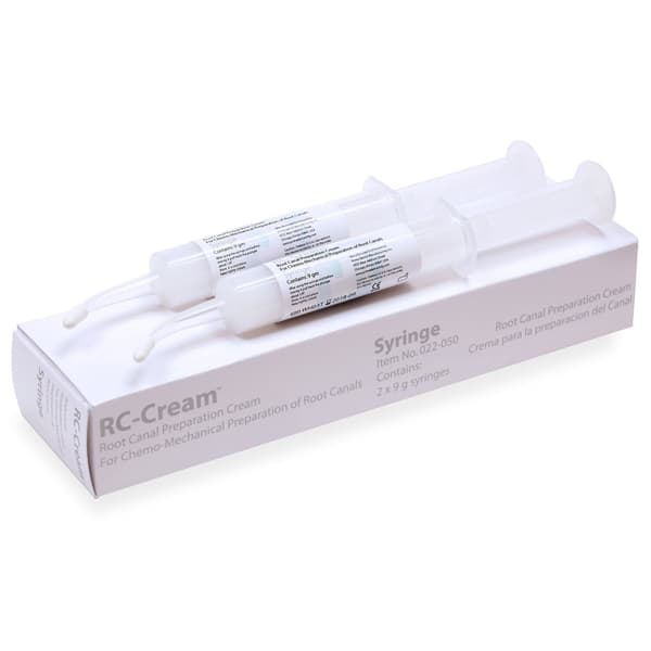 Prime Dental RC-Cream Root Canal Preparation Cream, Glycol Urea Formulation, 2 x 3 g Syringe Kit, 022-054 - Rc-Cream Root Canal Preparation Cream 2 X 3G syr Kit. Unique Formulation Of Glycol Urea, 022-054 - Image 1