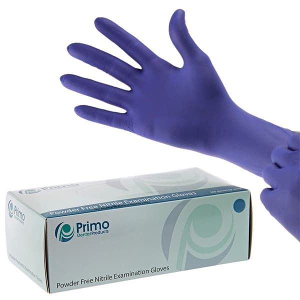 Primo Nitrile Exam Gloves, X-Small, Powder Free, Cobalt Blue, 300/Box - Primo Nitrile Exam Gloves, X-Small, 300/Bx. Cobalt Blue, Powder Free - Image 1