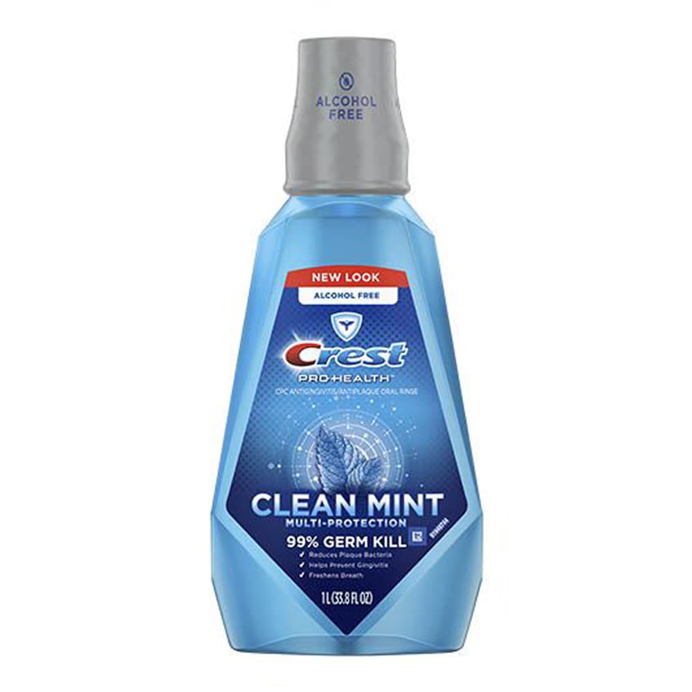Crest Pro-Health Multi-Protection Mouthwash, Clean Mint, Alcohol-Free Formula, 1 L Bottle - Crest Pro-Health Multi-Protection Mouthwash, Clean Mint, Alcohol-Free Formula, 1 L Bottle - Image 1