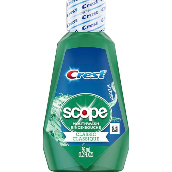 Scope Mouthwash, Original Mint Flavor, 36 ml Bottles, Case of 48 - Scope Mouthwash, Original mint flavor. Case of 48 - 36 ml Bottles - Image 1