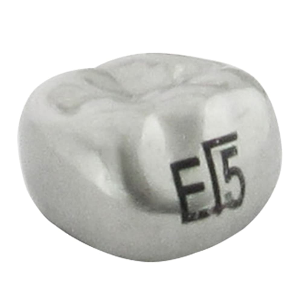K2 Dental Stainless Steel Crown, 2nd Molar, Lower Left, Size 5, 5/Pk - K2 Dental Stainless Steel Crown, 2nd Molar, Lower Left, Size 5, 5/Pk - Image 1
