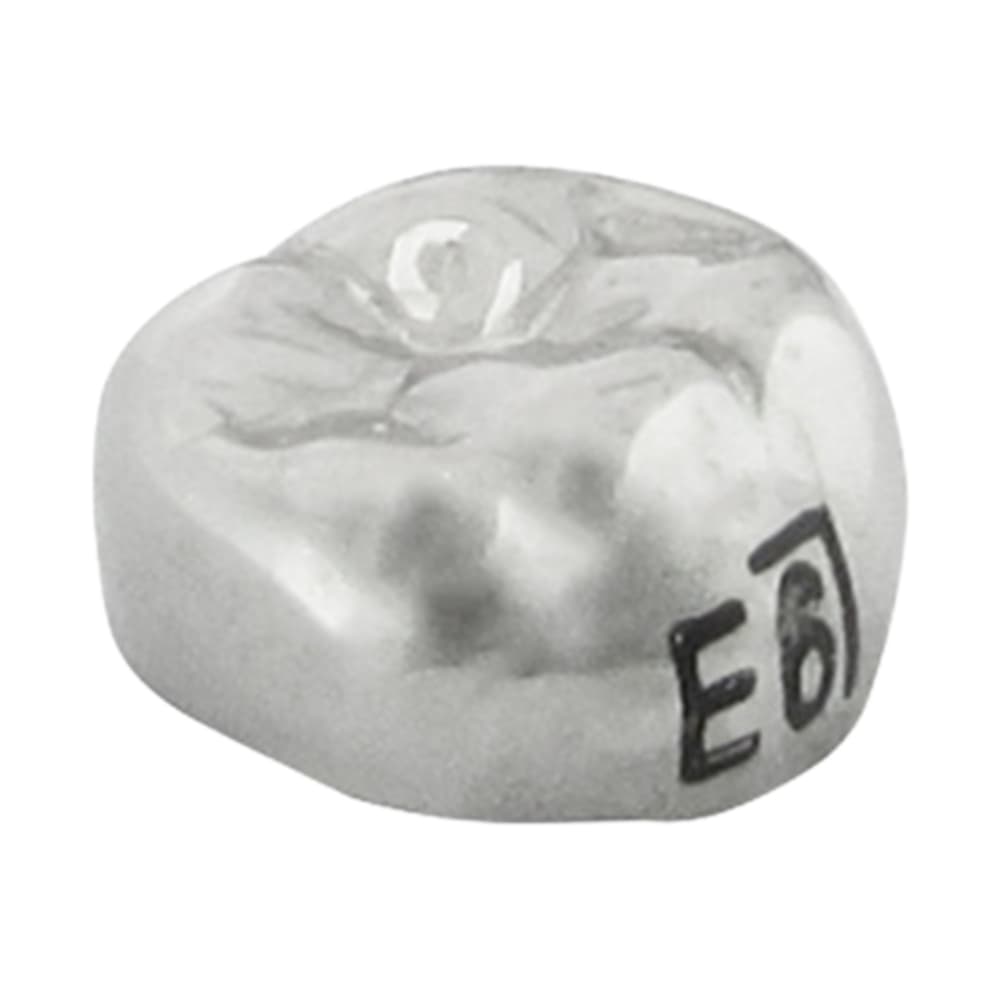 K2 Dental Stainless Steel Crown, 2nd Molar, Lower Right, Size 6, 5/Pk - K2 Dental Stainless Steel Crown, 2nd Molar, Lower Right, Size 6, 5/Pk - Image 1