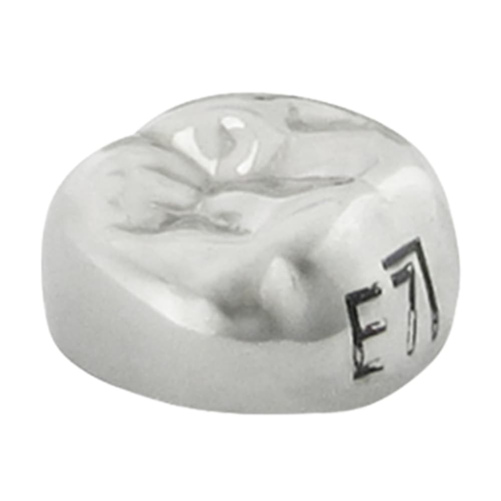 K2 Dental Stainless Steel Crown, 2nd Molar, Lower Right, Size 7, 5/Pk - K2 Dental Stainless Steel Crown, 2nd Molar, Lower Right, Size 7, 5/Pk - Image 1