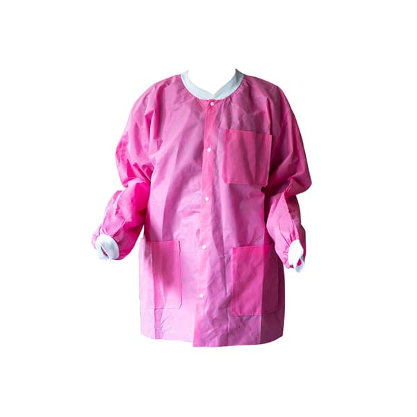 K2 Dental Lab Jacket, Pink, Large, 10/Pk - K2 Dental Lab Jacket, Pink, Large, 10/Pk - Image 1