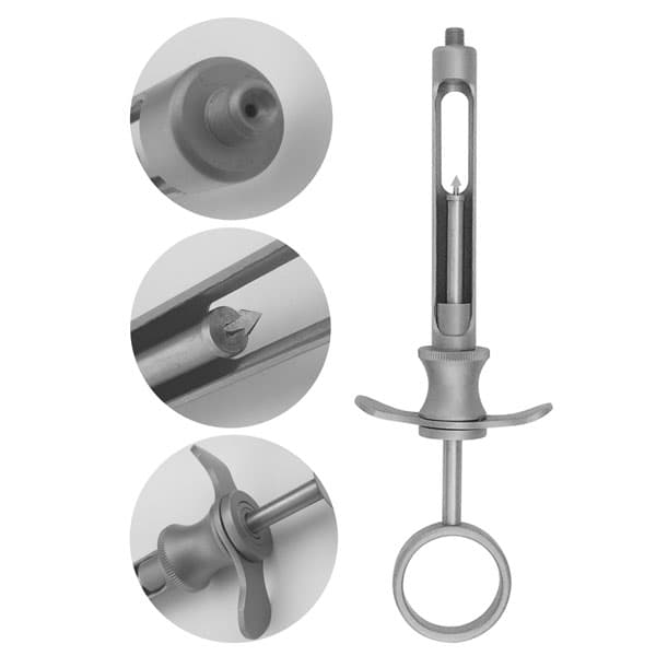 ProDent USA Aspirating Syringe, Cook-Waite (CW), Stainless Steel - ProDent USA Aspirating Syringe Cook-Waite (CW), Stainless Steel - Image 1