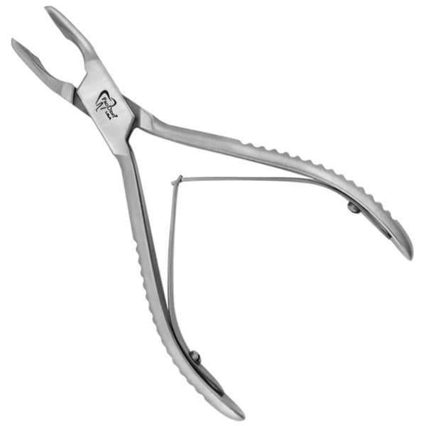ProDent USA #4 Cleveland Rongeur, 5.5" Long, Curved End-Cutting Tip, Double-Spring, Tempered Stainless Steel - ProDent USA #4 Cleveland Rongeur, 5.5" Long. Curved, end-cutting tip design - Image 1