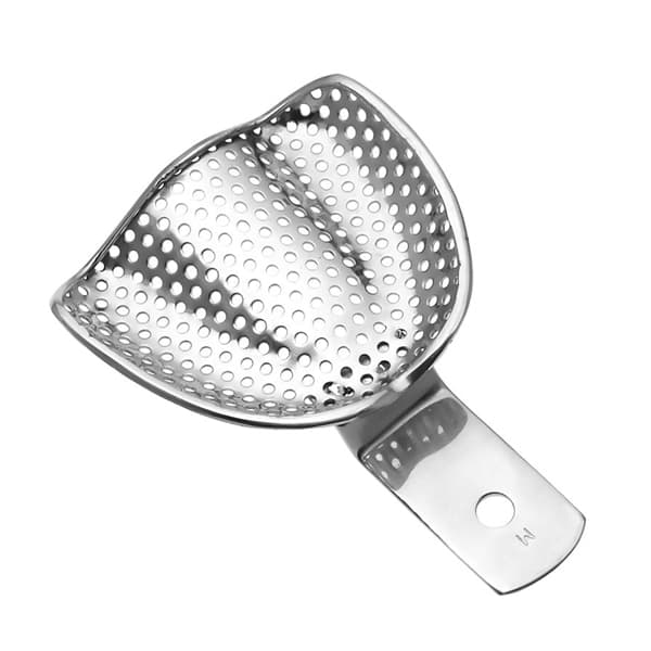 ProDent USA Medium Upper Full Denture Perforated Stainless Steel Impression Tray, Without Rim, Single - ProDent USA Medium Upper Full Denture Perforated Stainless Steel Impression - Image 1