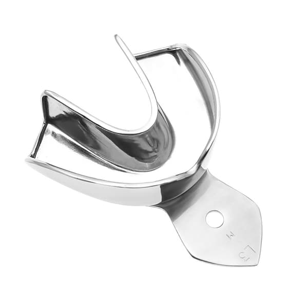 ProDent USA #3 Medium Lower Full Arch Solid Stainless Steel Impression Tray - ProDent USA #3 Medium Lower Full Arch Solid Stainless Steel Impression Tray - Image 1