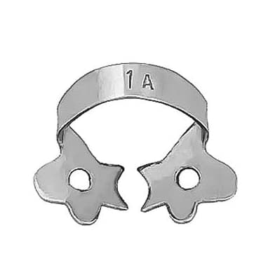 ProDent USA Rubber Dam Clamp #1A, Winged Smooth, Stainless Steel, for Canines and Premolars - ProDent USA Clamp #1A for Canines and Premolars, Winged Smooth. Stainless steel - Image 1