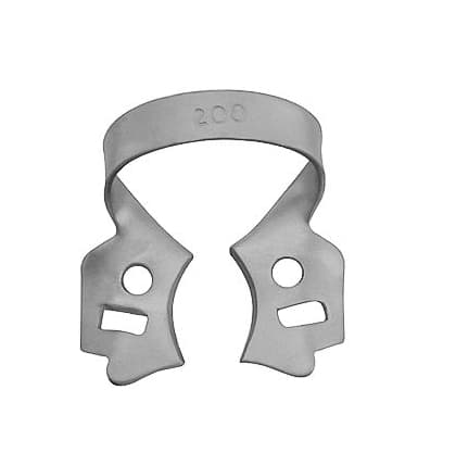 ProDent USA Rubber Dam Clamp #200, Winged Smooth, for Lower Molars, Stainless Steel, Autoclavable - ProDent USA Clamp #200 for Lower Molars, Winged Smooth. Stainless steel rubber - Image 1
