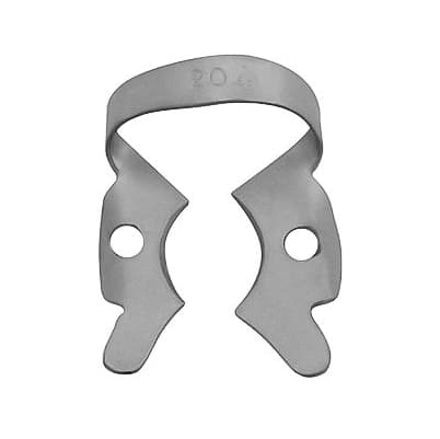 ProDent USA Rubber Dam Clamp #204, Winged, Smooth, Stainless Steel, for Small Lower Molars - ProDent USA Clamp #204 for Small Lower Molars, Winged, Smooth. Stainless steel - Image 1