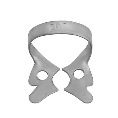 ProDent USA Rubber Dam Clamp #206, Winged, Smooth, Stainless Steel, for Upper & Lower Bicuspids - ProDent USA Clamp #206 for Upper & Lower Bicuspids, Winged, Smooth. Stainless - Image 1