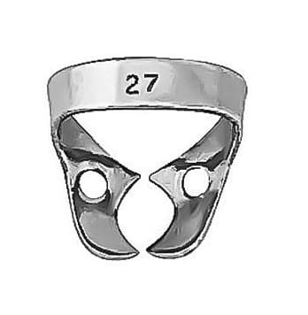 ProDent USA Rubber Dam Clamp #27, Wingless, Large Molar, Distal Access, Single Clamp - ProDent USA Clamp #27 Molar Wingless, Large Molar, Distal Access, single clamp - Image 1