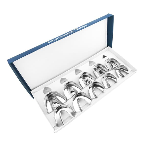 ProDent USA Solid Impression Trays, Set of 10 (X-Small to X-Large, Upper and Lower) - ProDent USA Impression Trays, Solid, Set contains 1 of each tray: X-Small Upper - Image 1