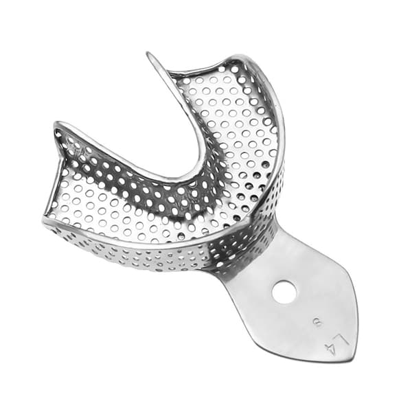 ProDent USA #4 Small Lower Full Arch Perforated Stainless Steel Impression Tray - ProDent USA #4 Small Lower Full Arch Perforated Stainless Steel Impression - Image 1