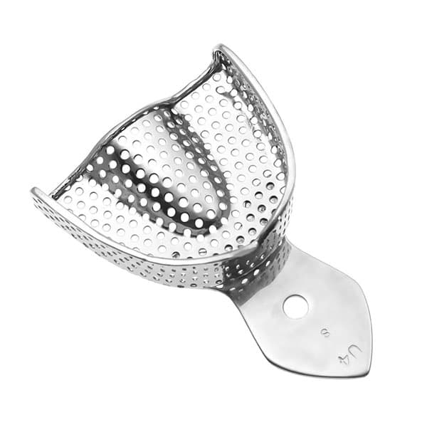 ProDent USA #4 Small Upper Full Arch Perforated Stainless Steel Impression Tray - ProDent USA #4 Small Upper Full Arch Perforated Stainless Steel Impression - Image 1