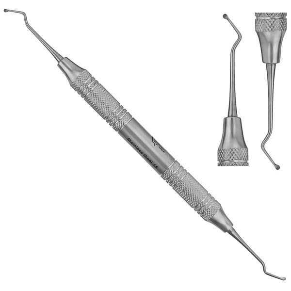 ProDent USA #131/132 Excavator, Double End, 1.4mm Flat Spoon Ends, Hollow Handle #H4 - ProDent USA #131/132 Excavator, Double End, 1.4mm Flat Spoon Ends and Hollow - Image 1