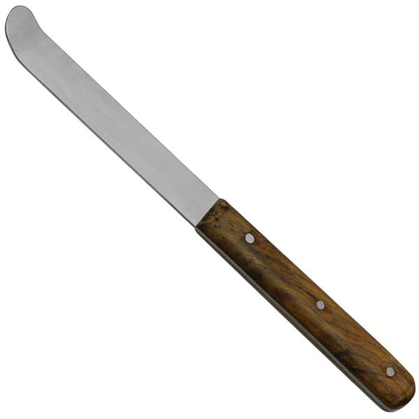 ProDent USA Curved Tip Plaster Spatula, Stainless Steel with Wooden Handle, 4" Blade - ProDent USA Curved Tip Plaster Spatula, Stainless Steel with Wooden Handle, 4" - Image 1