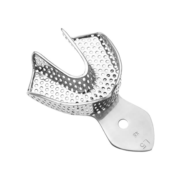ProDent USA #5 Extra Small Lower Full Arch Perforated Stainless Steel Impression Tray - ProDent USA #5 Extra Small Lower Full Arch Perforated Stainless Steel - Image 1