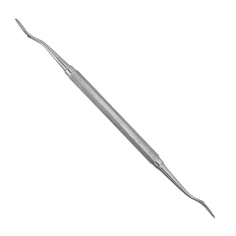 ProDent USA 21 Miller Bone File, 8.1mm & 4.8mm Serrated Working Ends, Stainless Steel - ProDent USA 21 Miller Bone File with 8.1mm & 4.8mm Serrated Working Ends - Image 1
