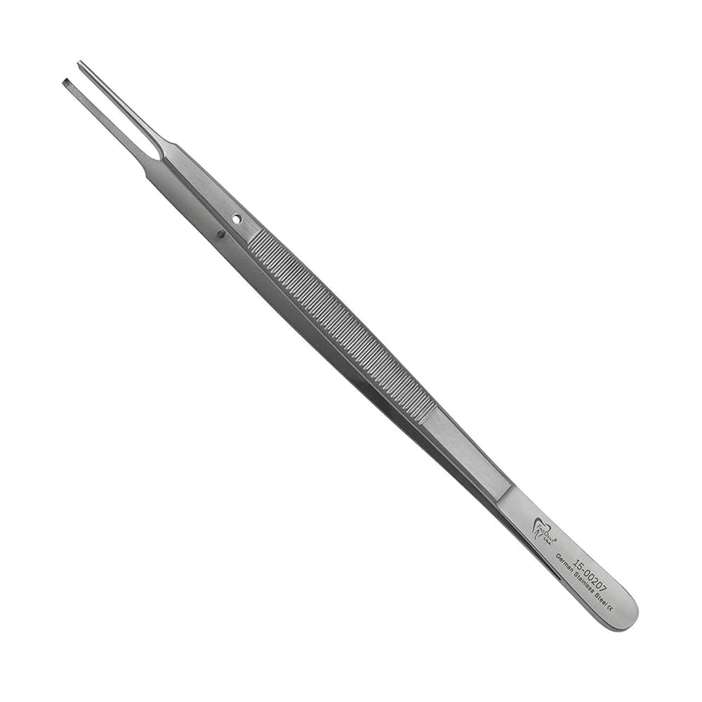 ProDent USA Gerald Tissue Forceps, 7" Straight, 1 x 2 Teeth, 1/Pk - ProDent USA Gerald Tissue Forceps 7" Straight with 1 x 2 Teeth, 1/Pk - Image 1
